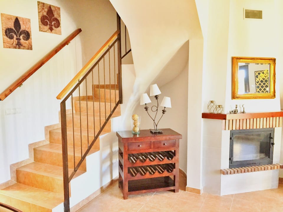 All three bedrooms are upstairs