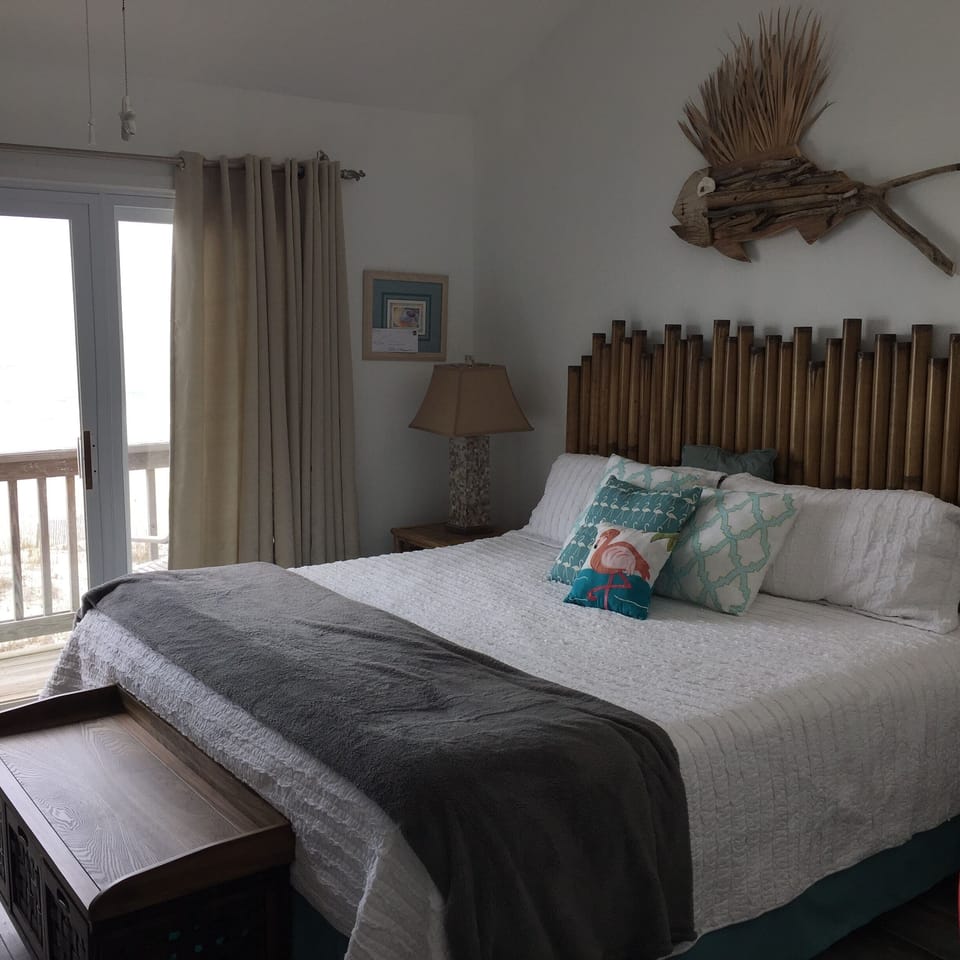 Upstairs King Bedroom with private balcony