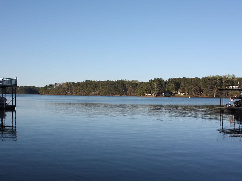 The dock is located down a quiet inlet so there is no noisy boat traffic.