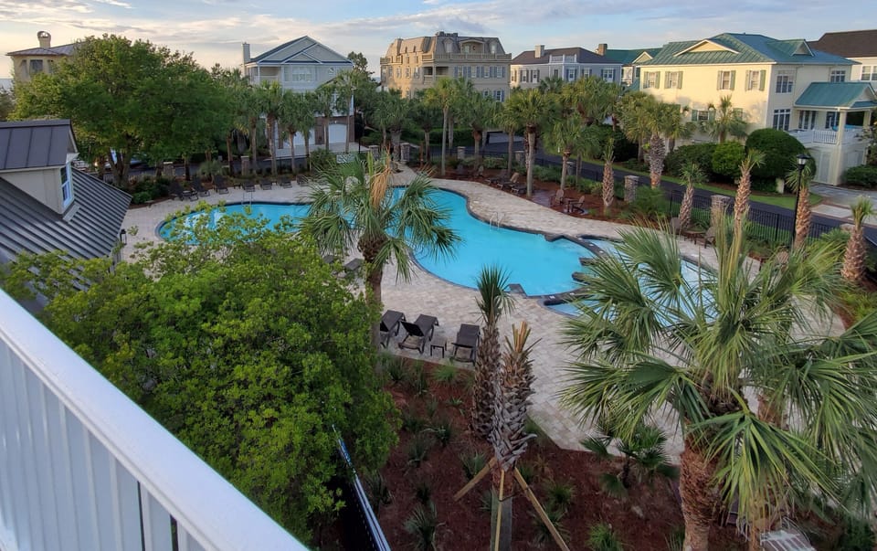 Community Pool view from 2nd floor deck of the House.