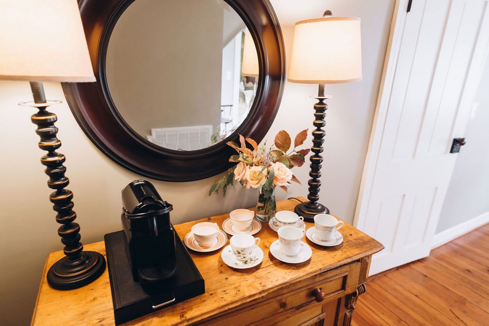 Lots of coffee options and a Nespresso machine is one of them