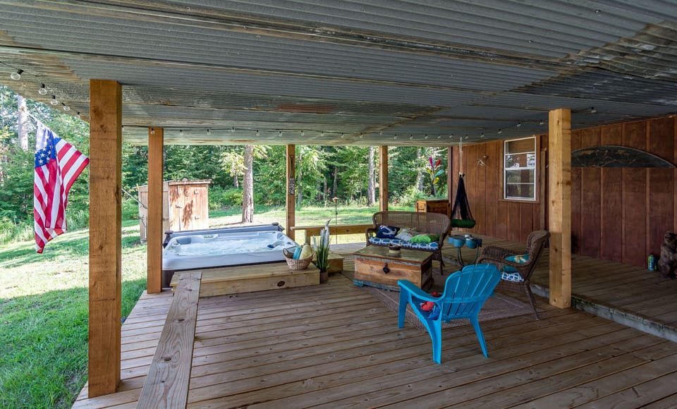 Our Back Porch, 16X42 insulated covered porch overlooking 4 acres of waterfront,