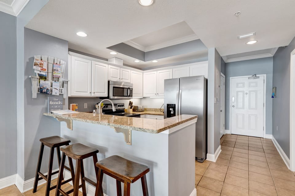 Additional seating at the breakfast bar