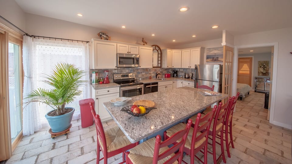 Prepare a nice dinner in your well appointed kitchen.  Fully stocked 