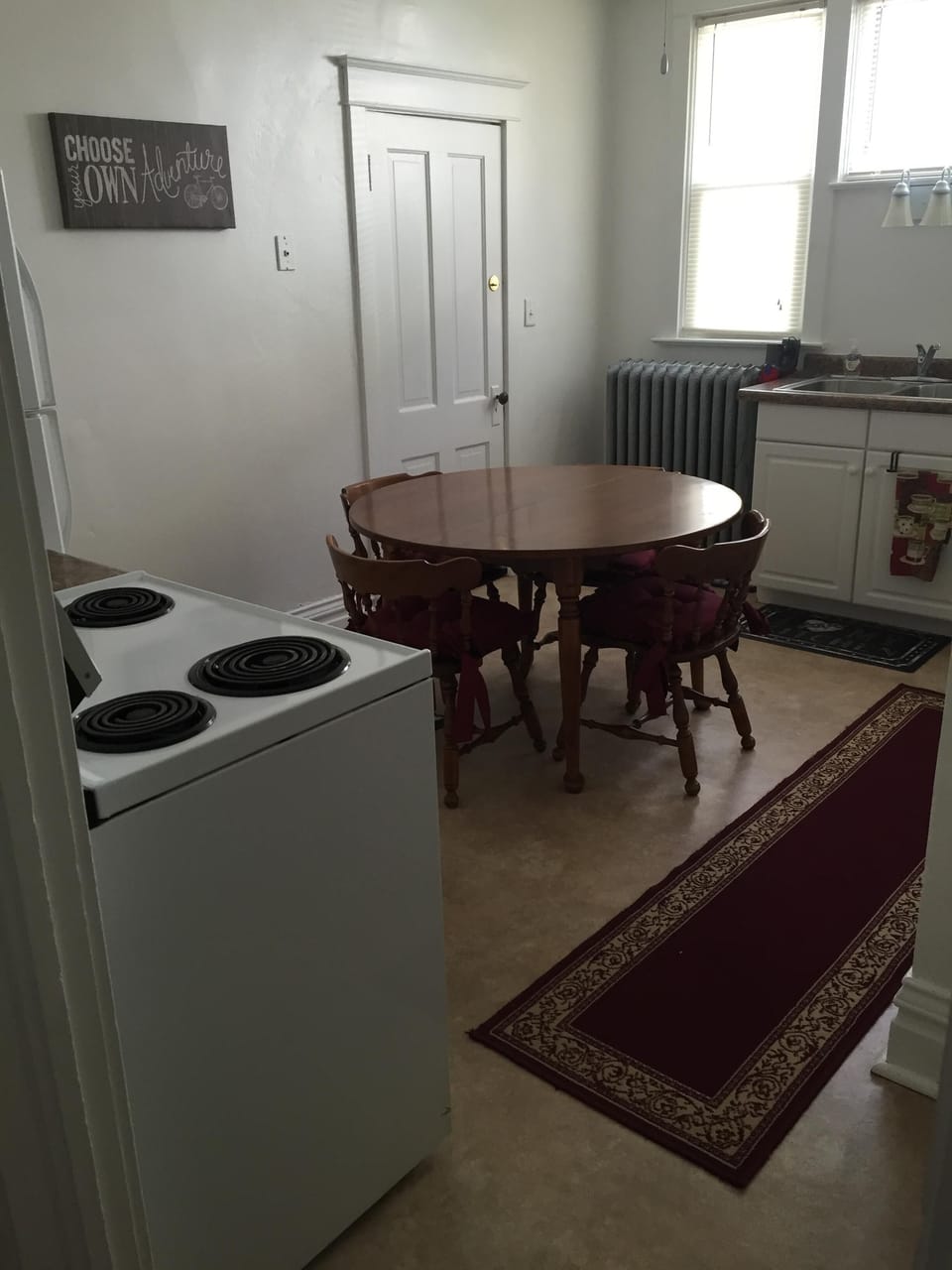 kitchen.  We have 2 extra kitchen chairs in a large closet in bedroom #1
