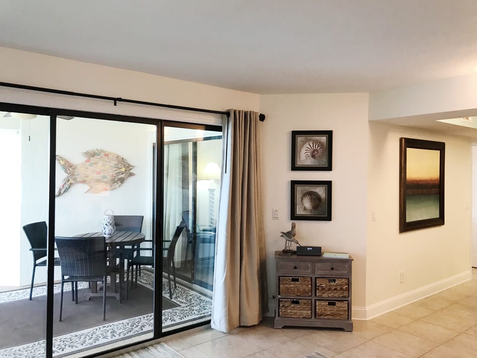 View of balcony from living room