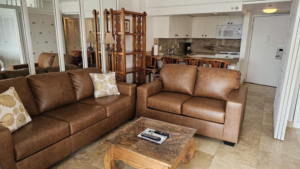 Brand new Queen Leather Sofa Sleeper and Loveseat