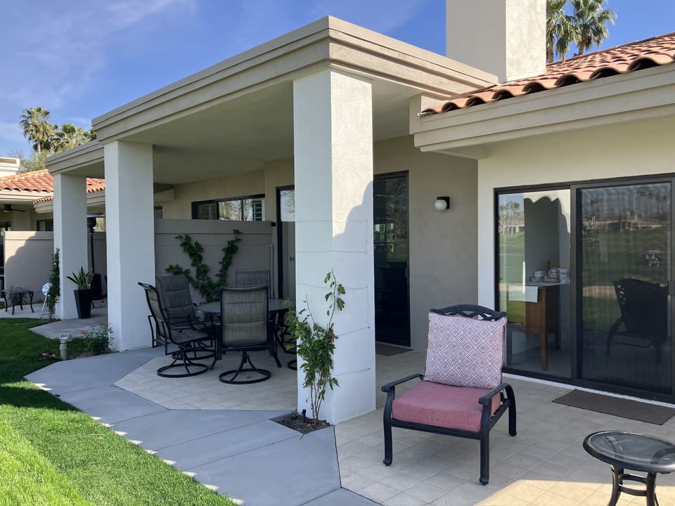 Expanded North Facing Patio with Sun and Shade