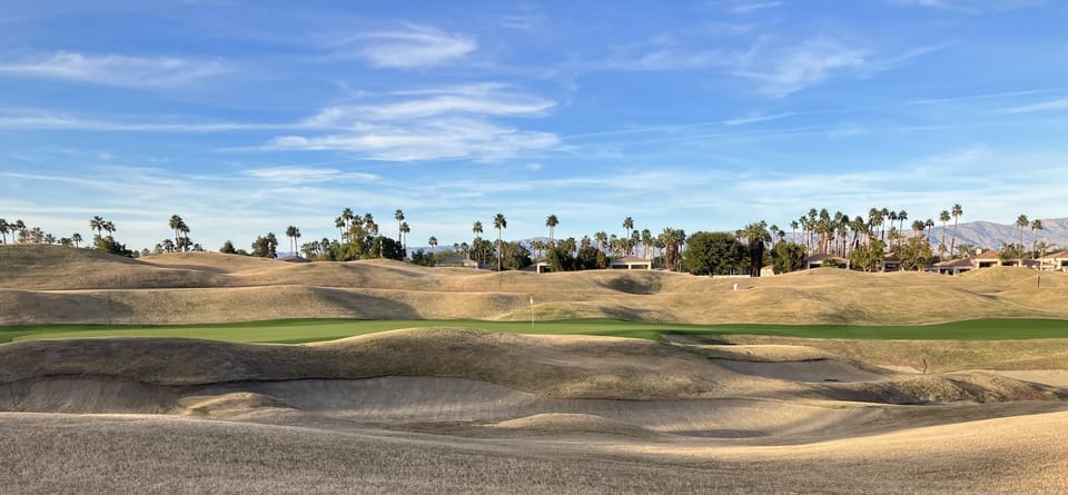 Captivating 15th green from our deck