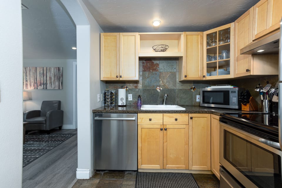 Fully stocked kitchen with everything you'll need to create meals at home