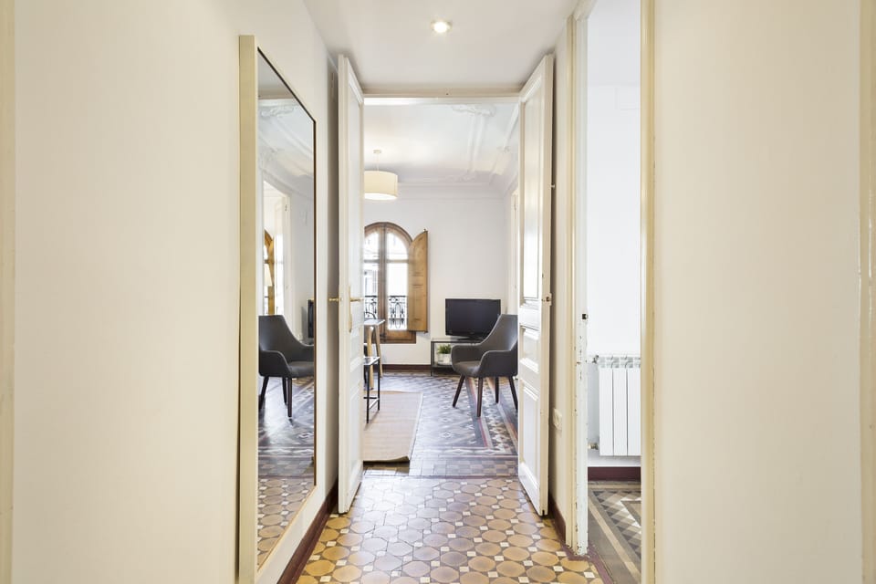 Hallway and view of Living room