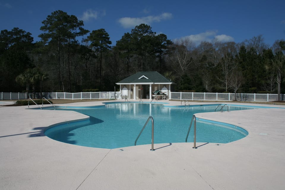 One of the four pools at True Blue.