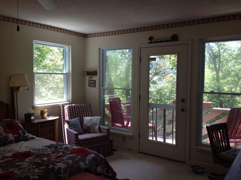 Master Bedroom view onto private balcony