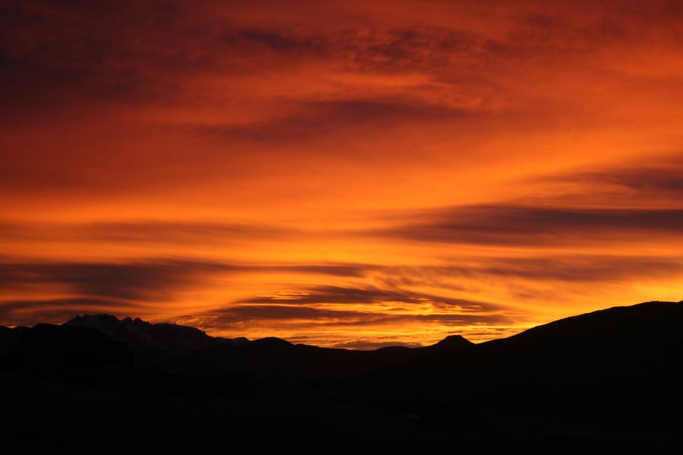 Sunset view from the deck