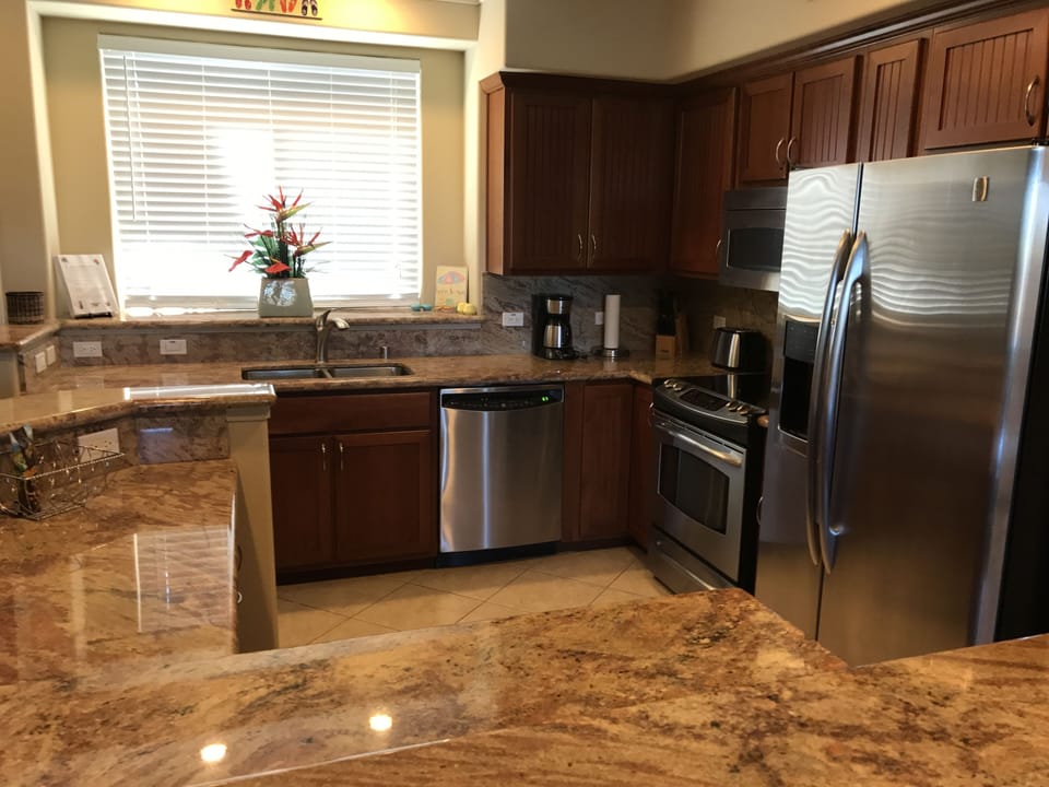 All stainless steel with appliances