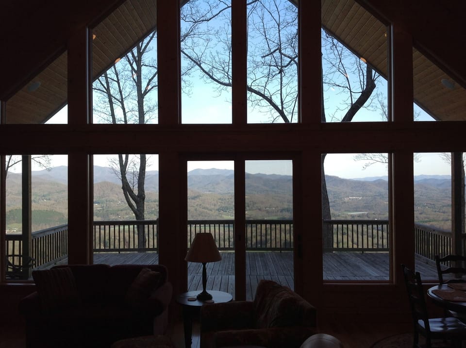 Fantastic views from inside the living room