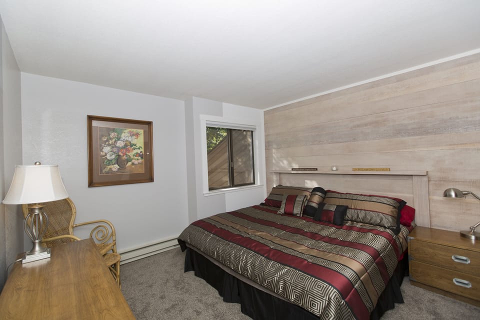 King bed in master bedroom.