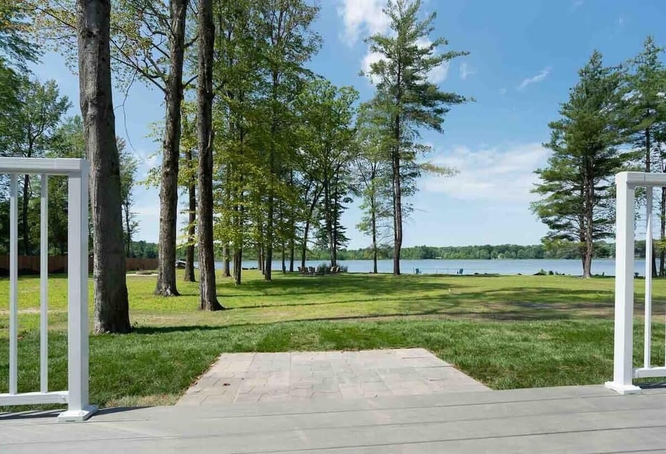 View of Upper Scott Lake from the deck of Heron's Landing