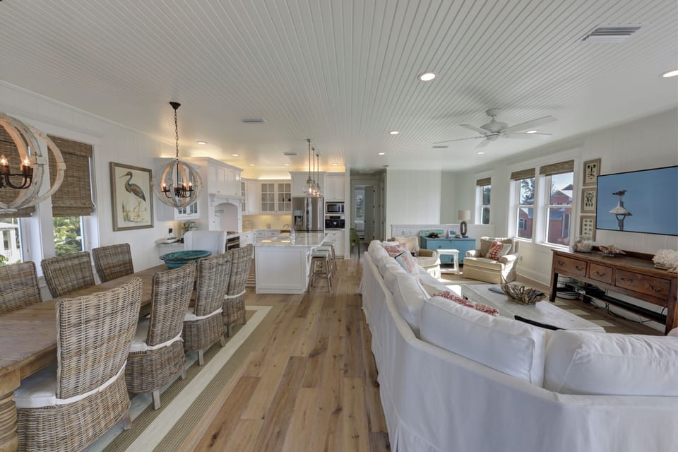 Kitchen, Living, and Dining Room