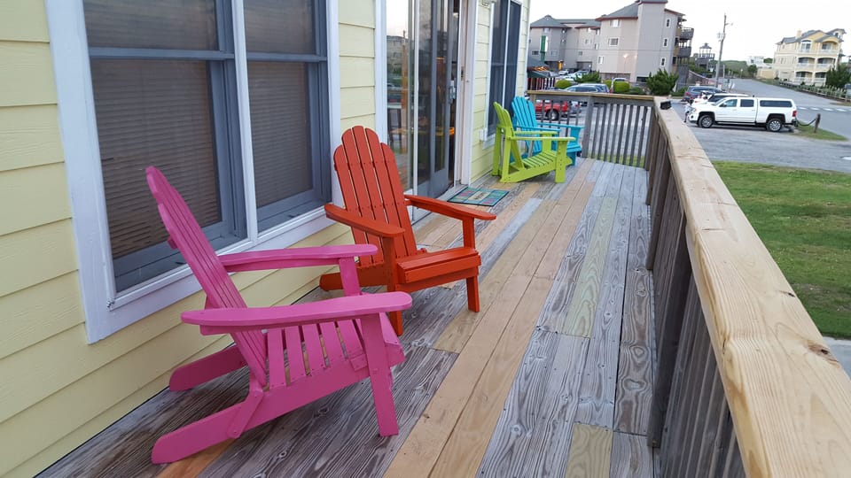 Front Balcony view with straight beach access a few lots away