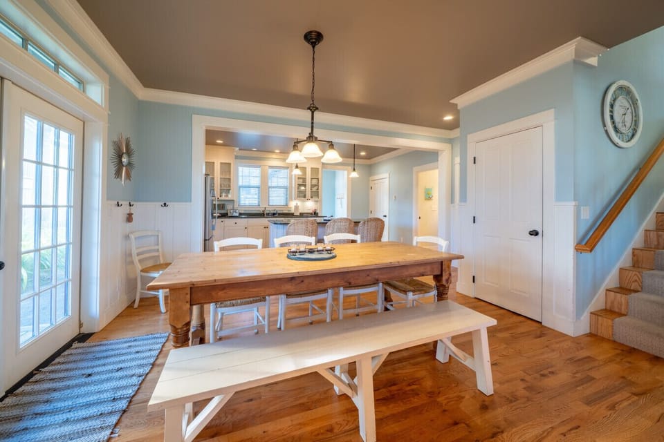 Gather for a feast! Plenty of room for the whole family at our farmhouse table.