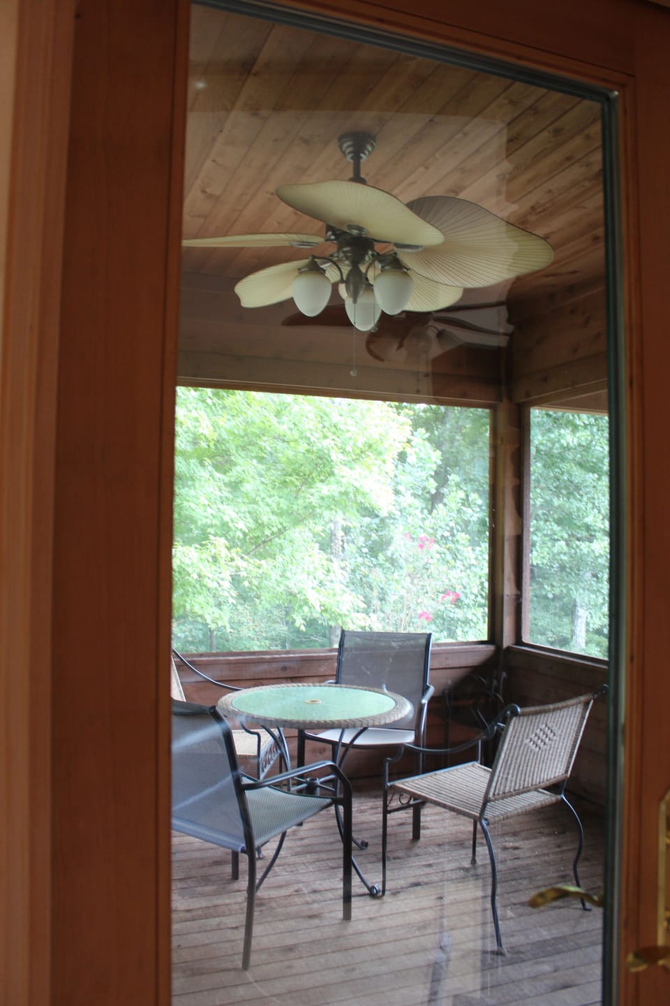 Screened in porch on the main level