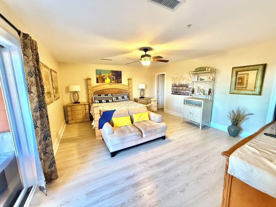 1st Upstairs Suite with King Bed and Private Bathroom and Balcony Access