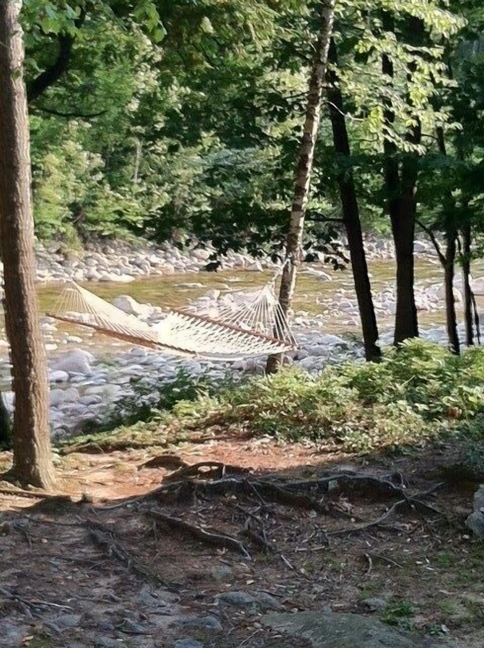 Relax, read a book while listening to the flowing river
