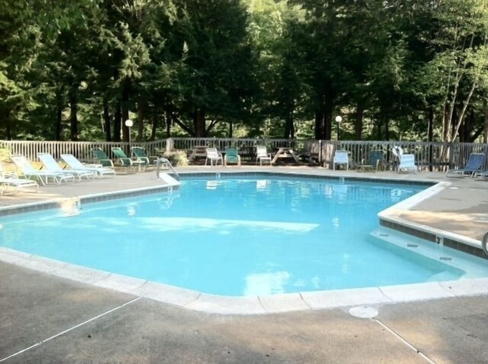 Heated pool next to our building. There's another lager pool in the complex.