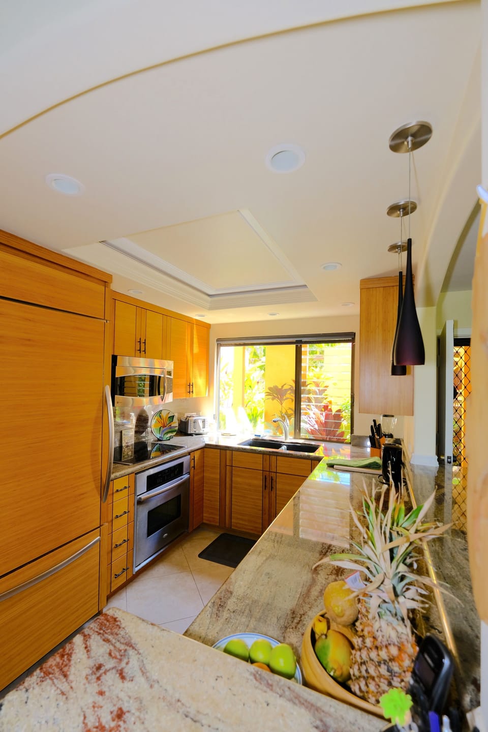 Kitchen custom bamboo cabinets 