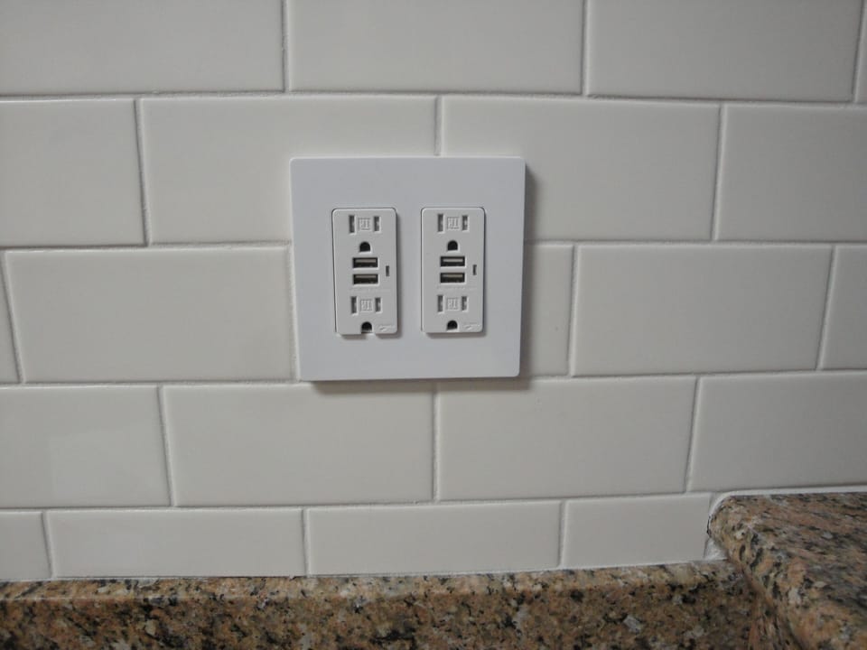 USB outlets throughout the condo
