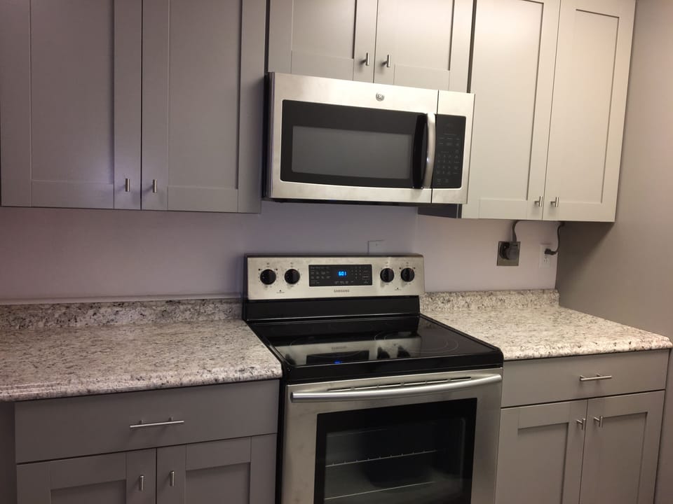 Dining in is not a problem with our fully equipped kitchen.