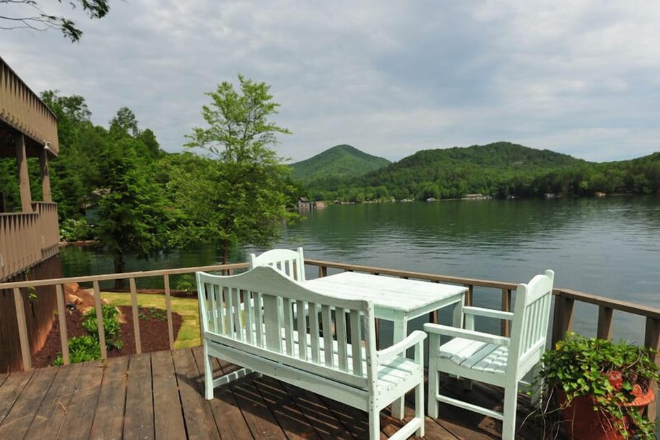 Enjoy the Lake Views from the terraced deck,