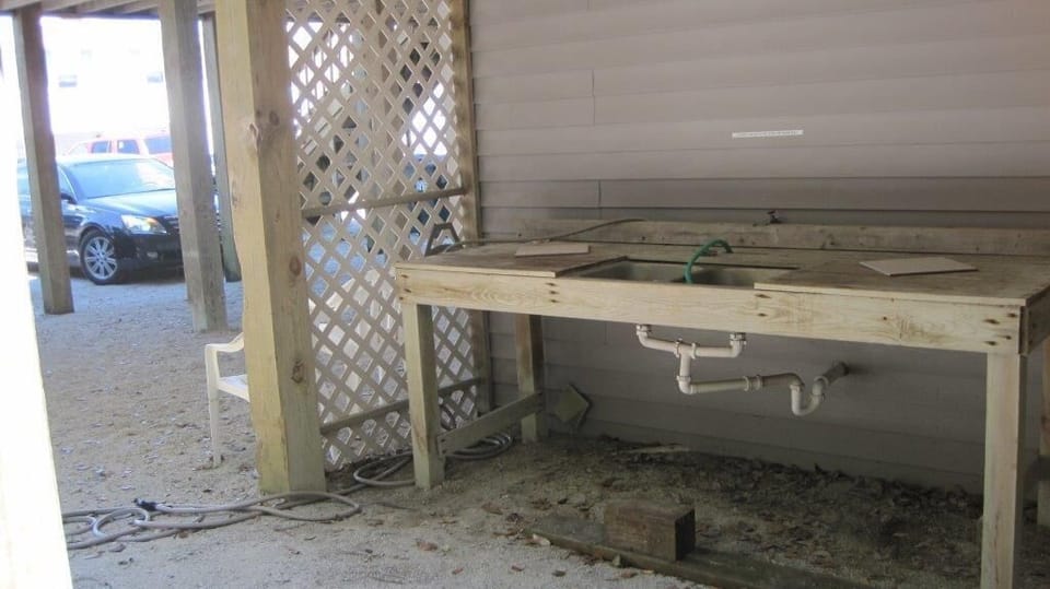 Fish Cleaning and Shell Sorting Area