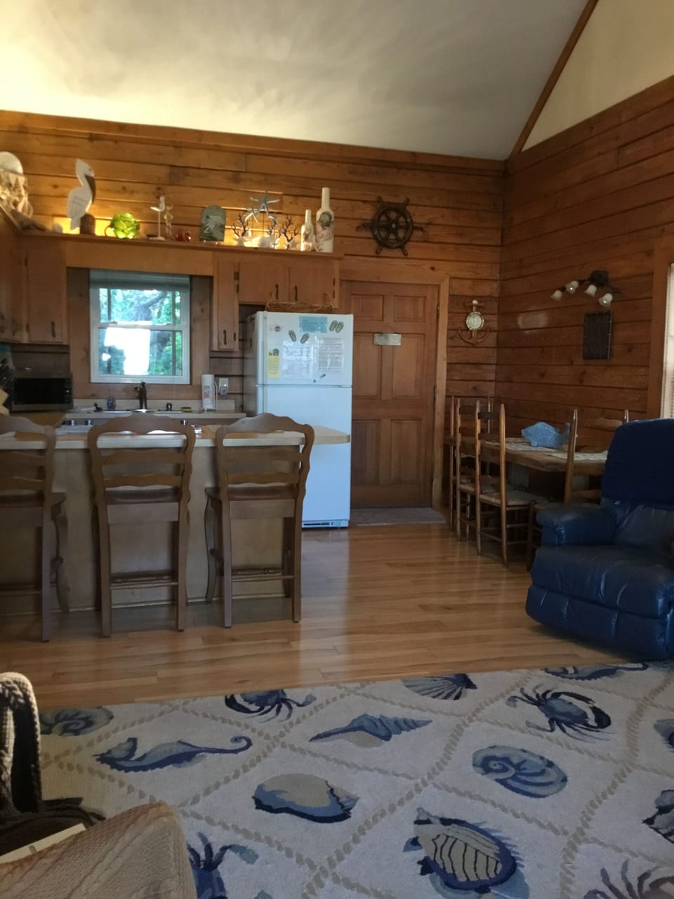 View from living area to kitchen