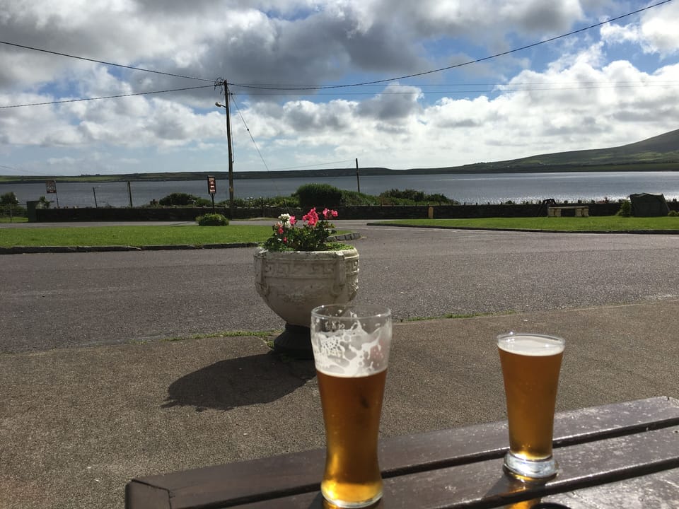Walk to Quinns Pub for food and a cold beer.