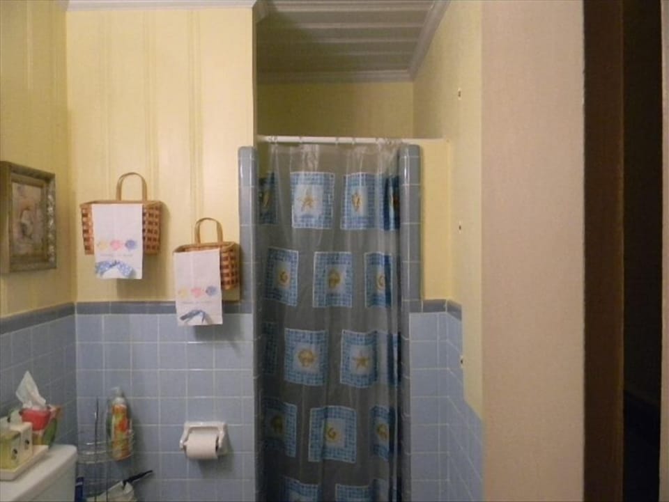 Large tiled walk-in shower