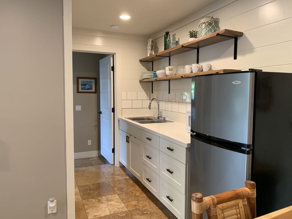 Kitchen with appliances to cook any meal.