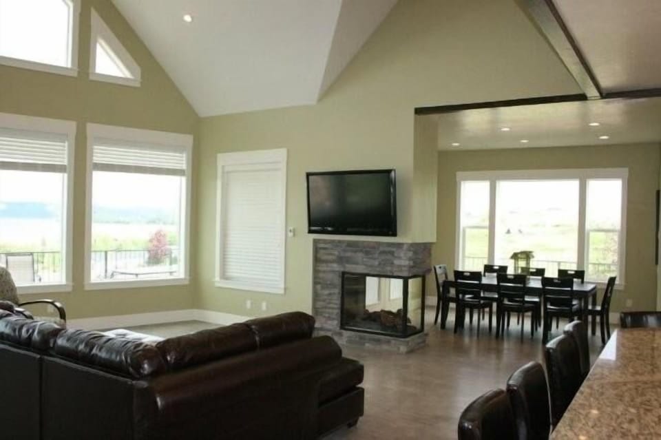 Main floor living room and dining room