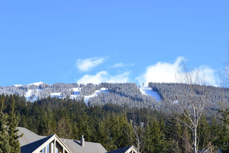 Morning view of Blackcomb from balcony