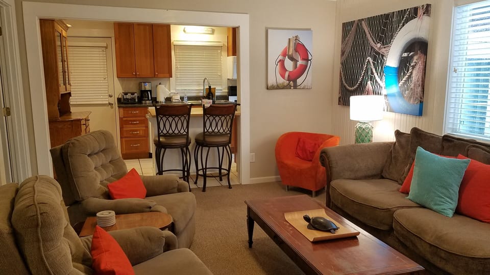 Living room into Kitchen