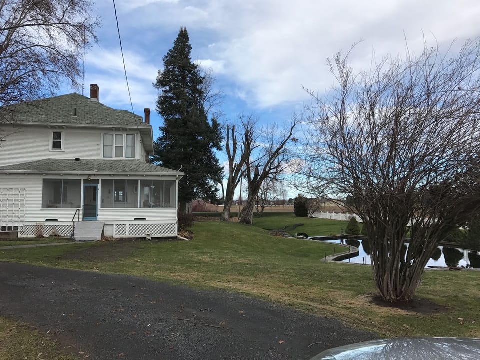 The back porch door. This is our main entry.
