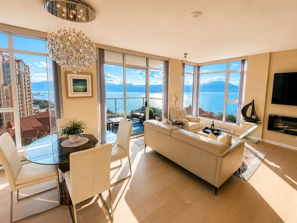 Panoramic Lake View from Living Room