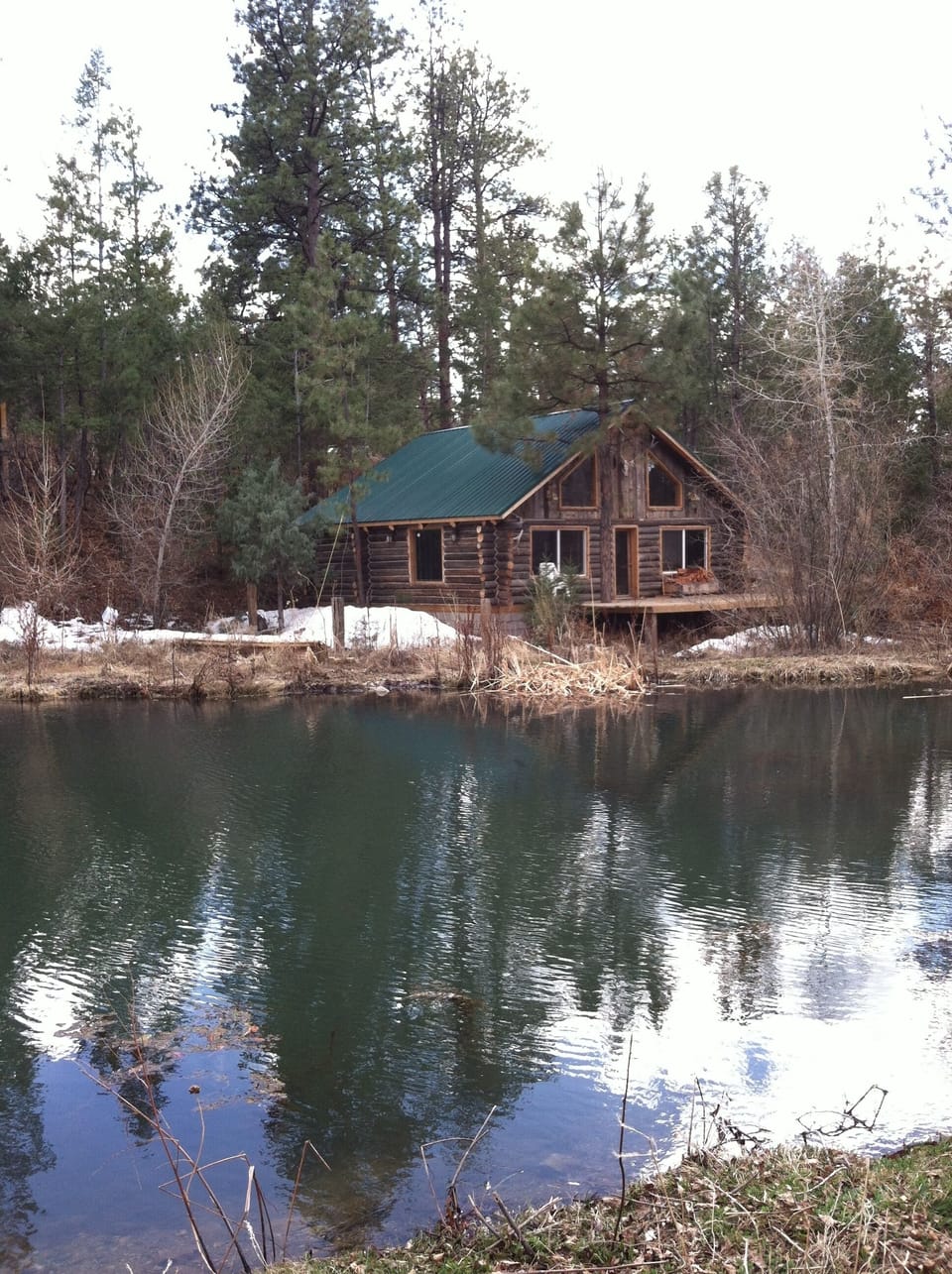 Cabin and private fishing pond