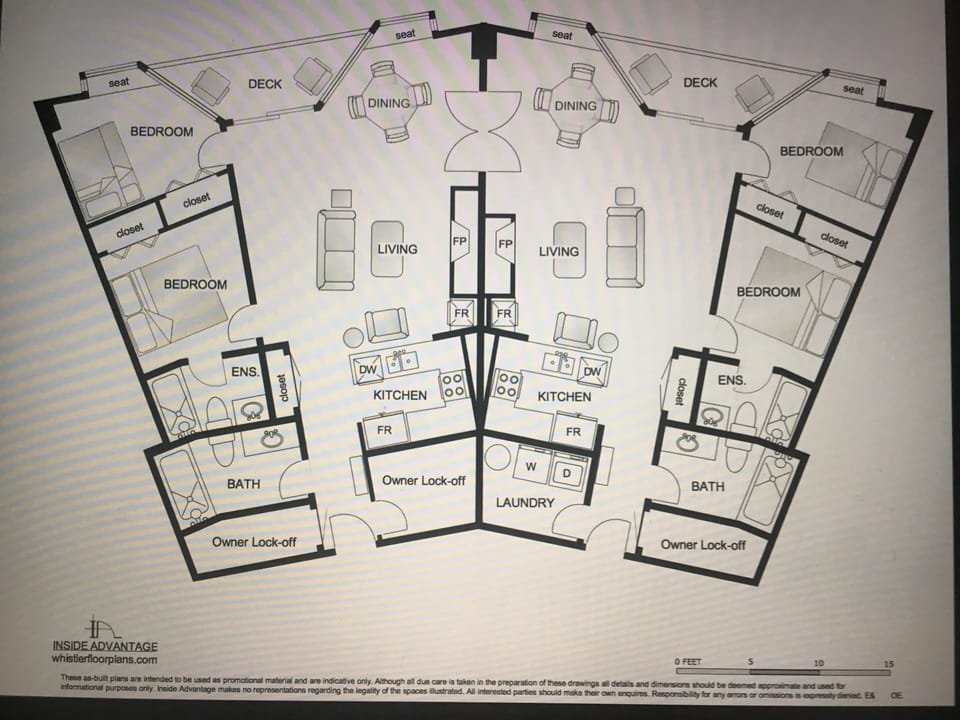 Over 1800 sq.ft. of Whistler Mountain view living space!   
