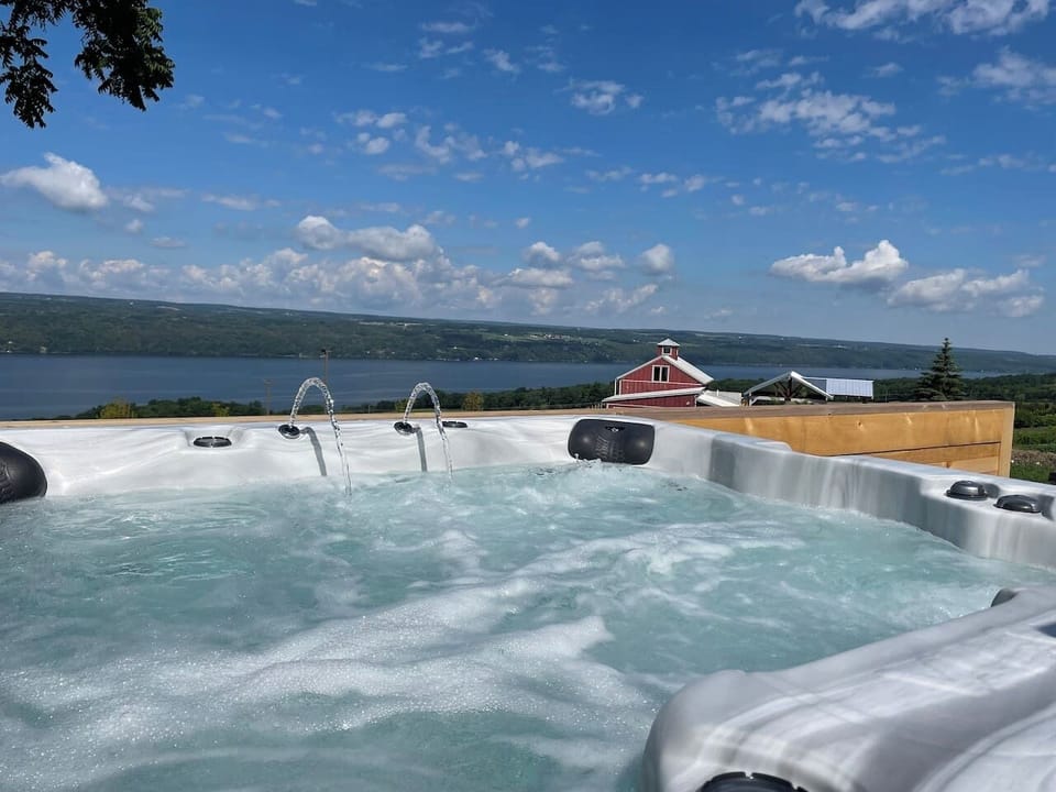 Enjoy the  views from private hot tub- open year round