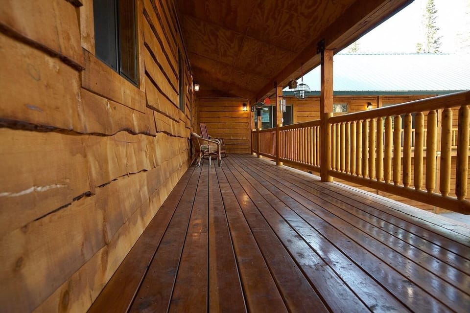 Wrap around porches around entire cabin!