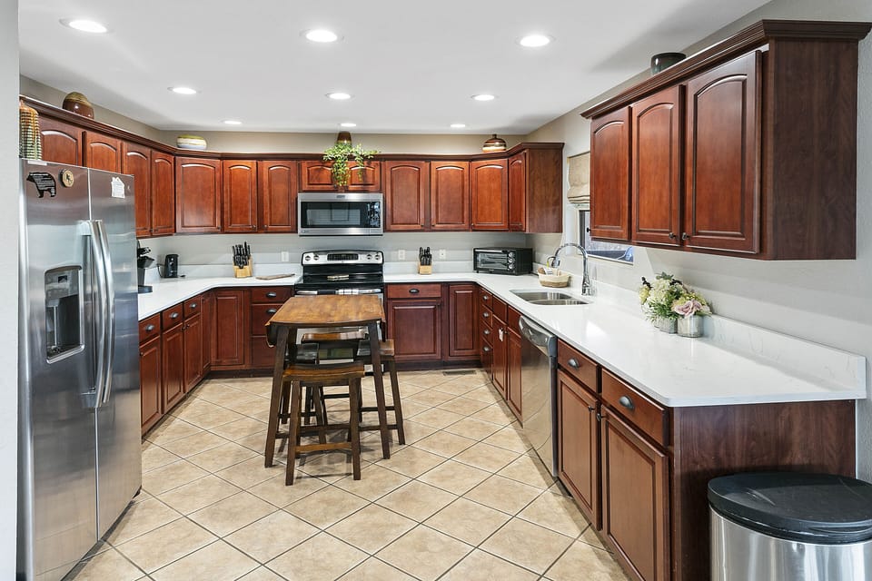 Kitchen fully stocked