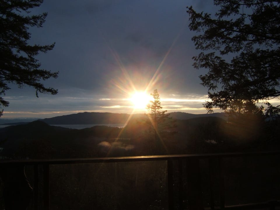 Beautiful sunset view from deck