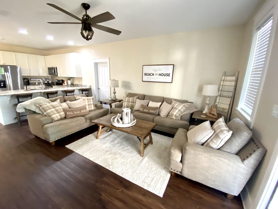 New updated living and kitchen area
